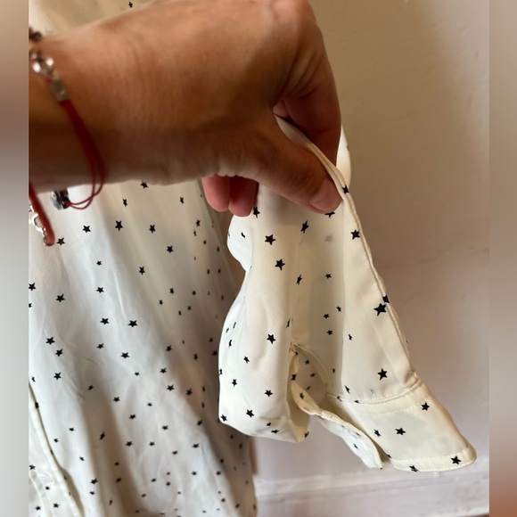 Skies Are Blue Recycled Classic Button Down Blouse Size M - Picture 9 of 10